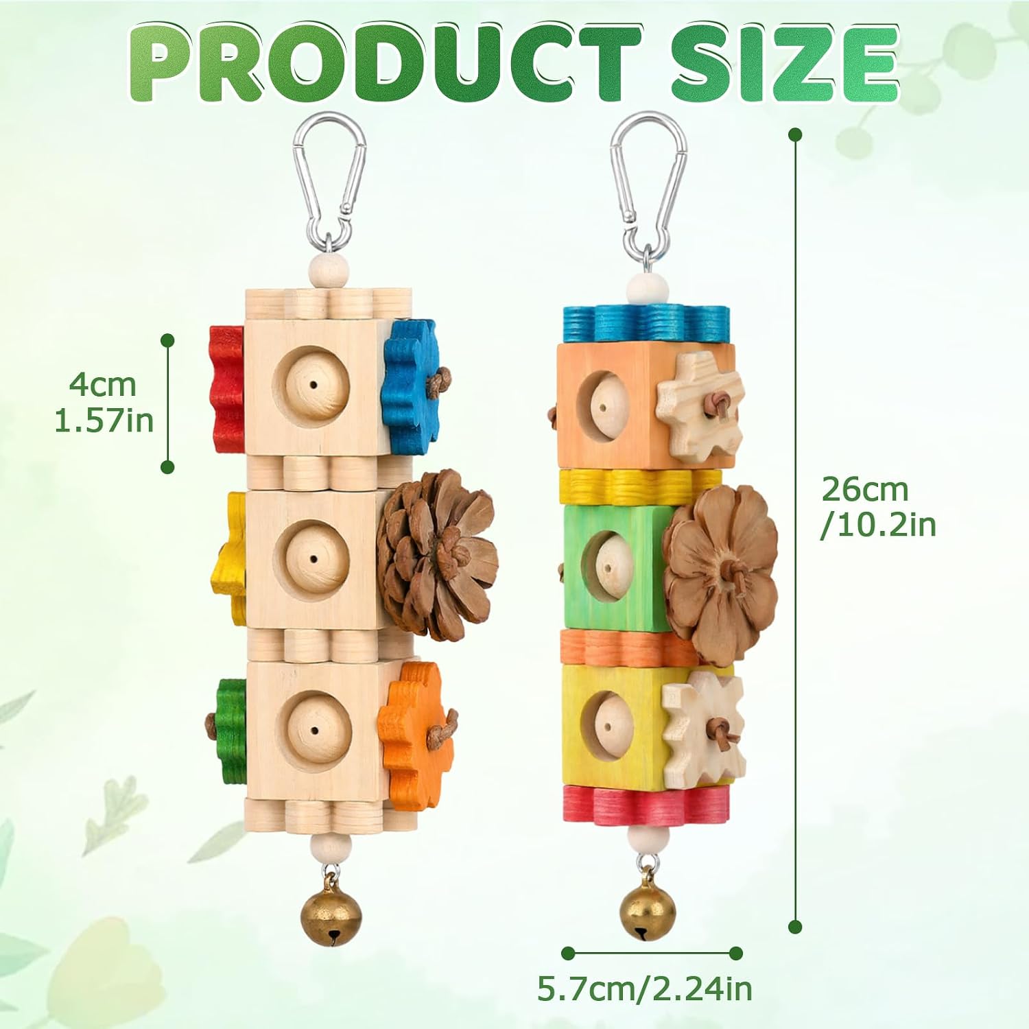 Interactive Wood Bird Chewing Toy - Hình 2
