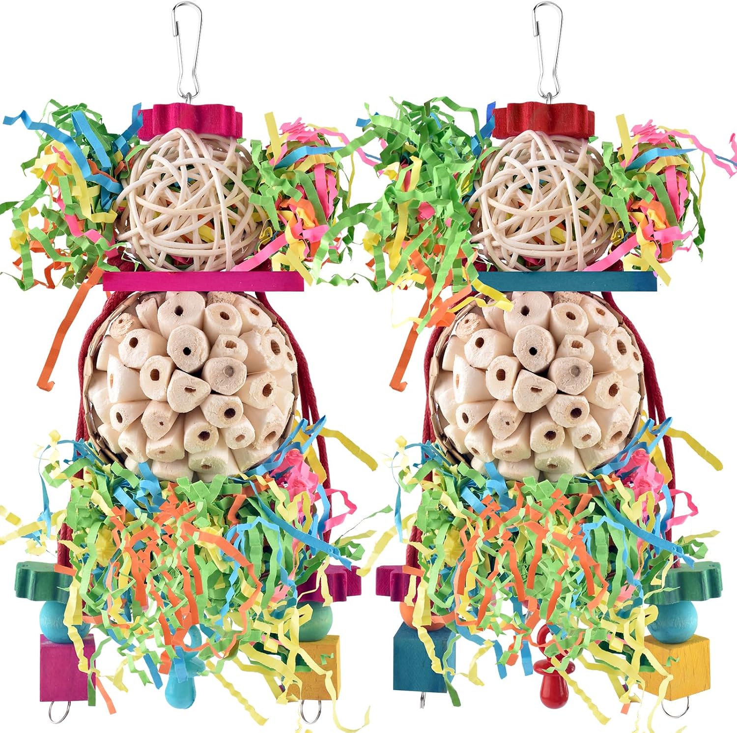 Vibrant Foraging Shredder Bird Toys