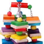 Colorful Hardwood Parrot Chew Toy