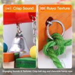 Colorful Hardwood Parrot Chew Toy - Hình 6