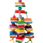 Colorful Hardwood Parrot Chew Toy